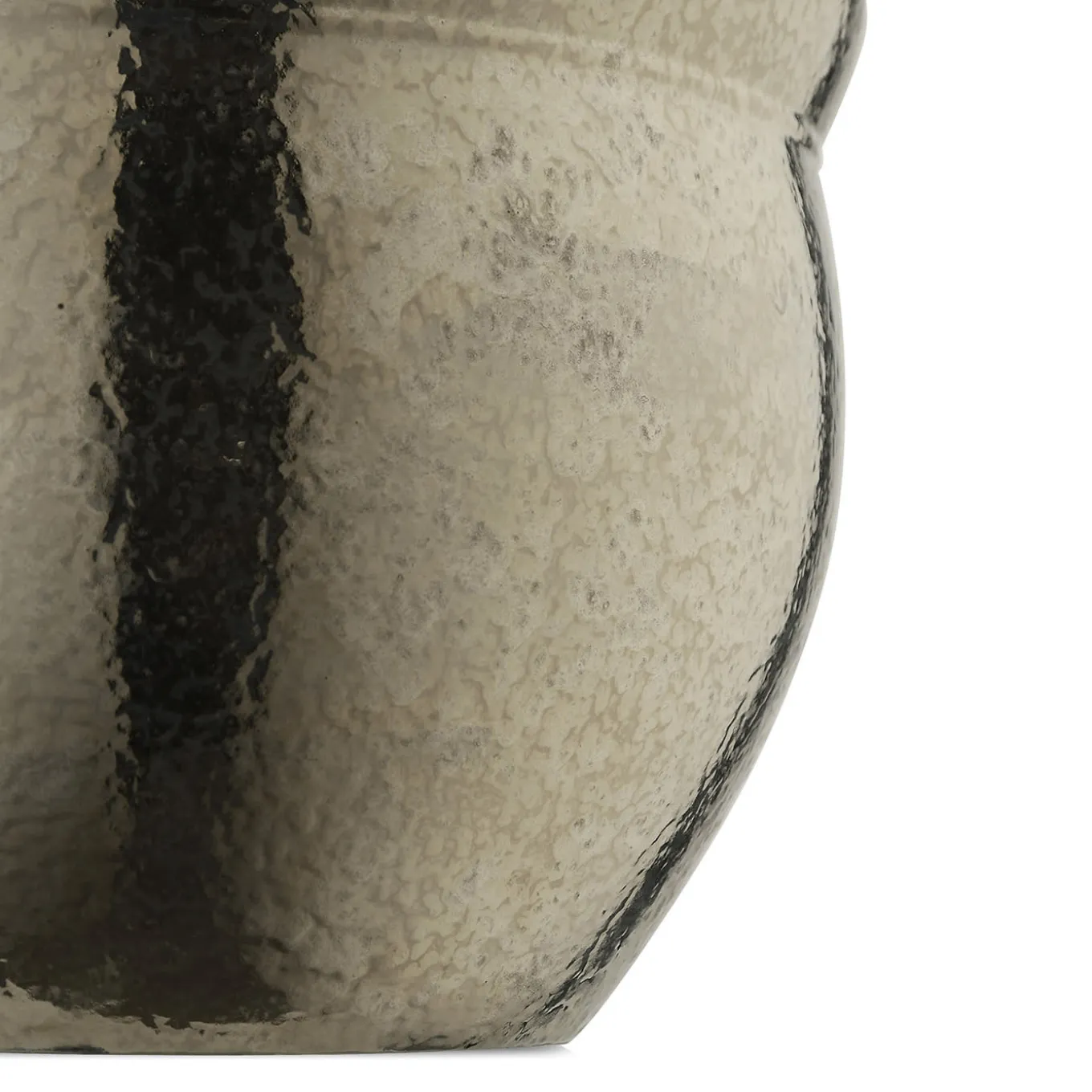 Istanbul Medium Silvery Ceramic Cachepot