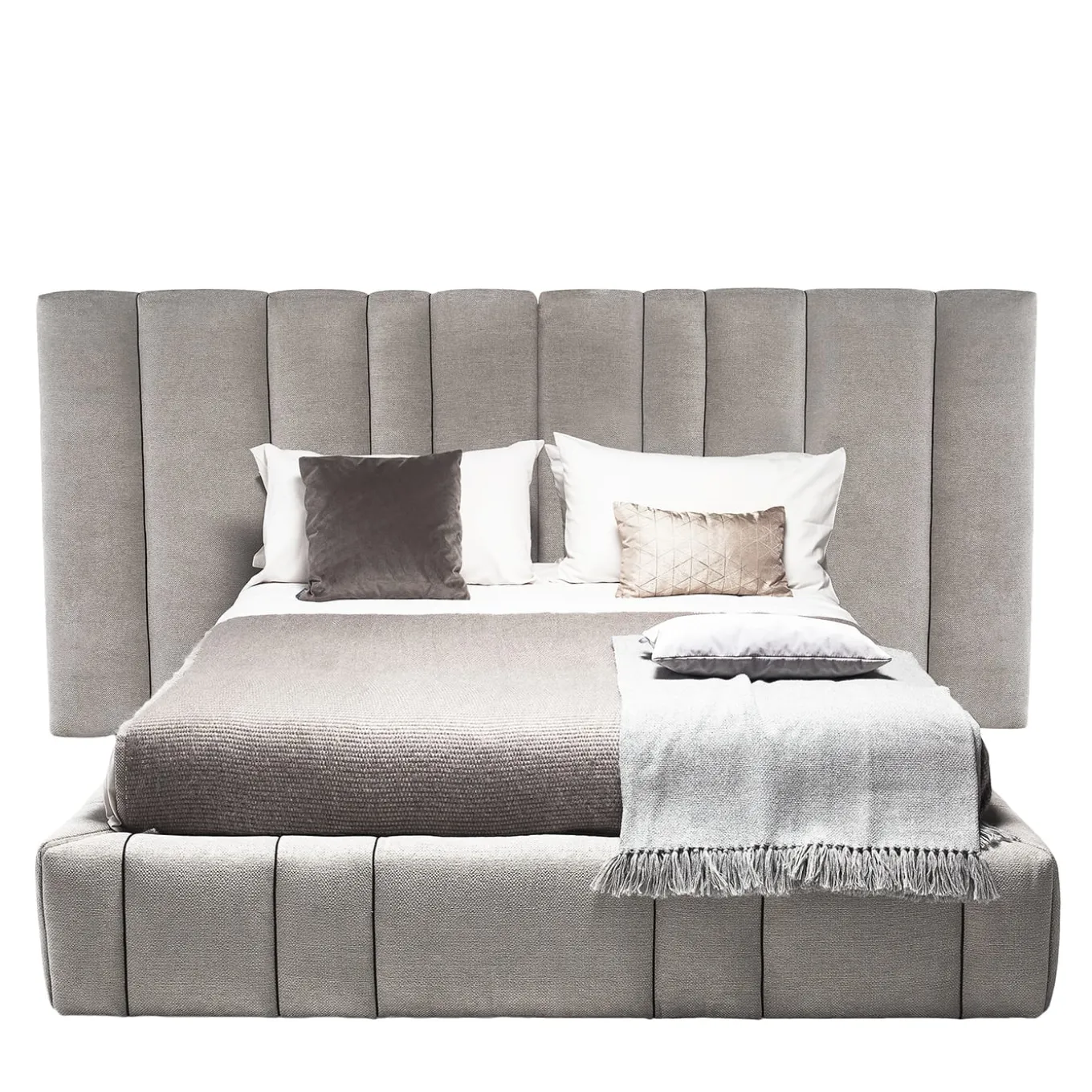 Italo Gray Textile Bed