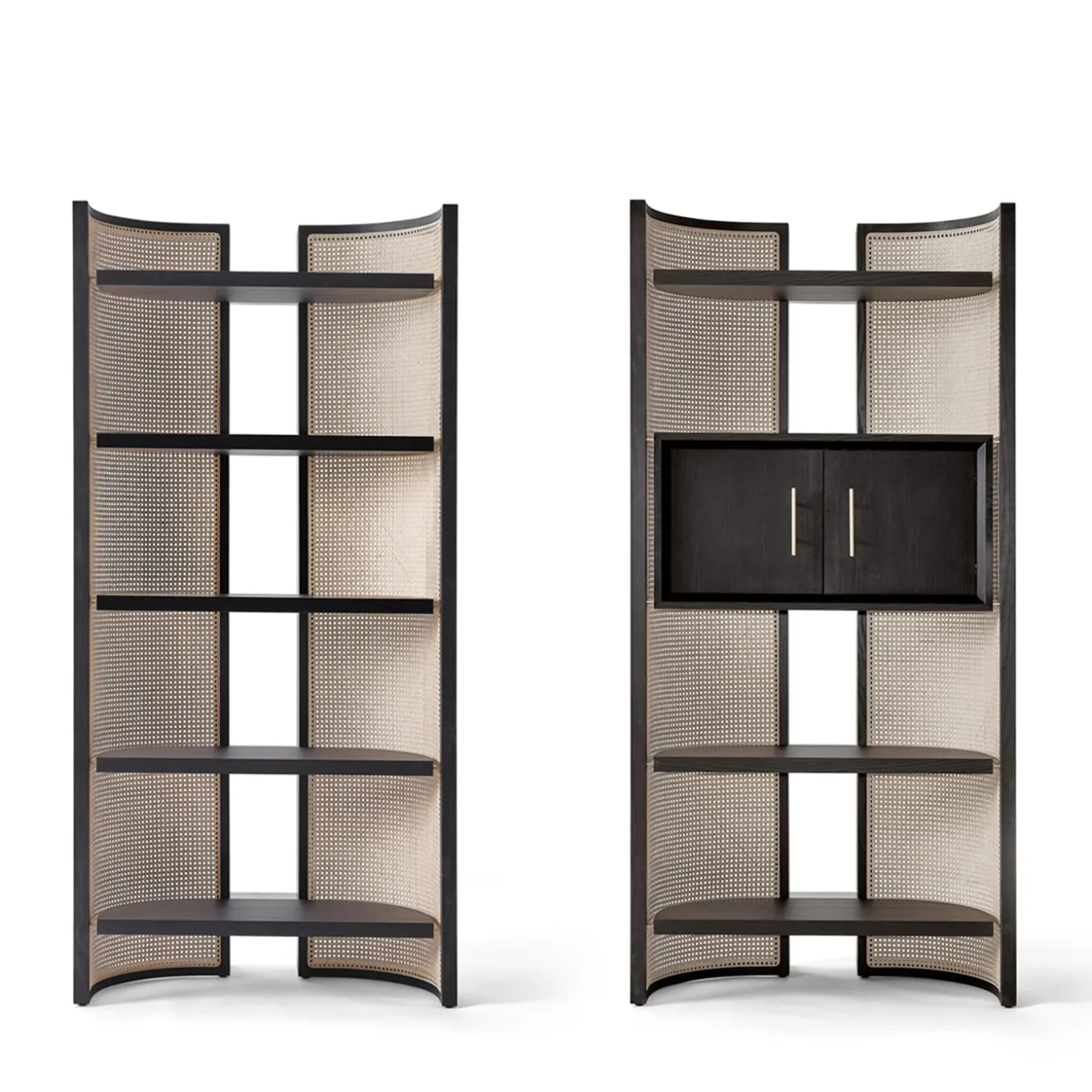 Itoku Vienna Straw & Moka-Finished Ash Bookcase #1