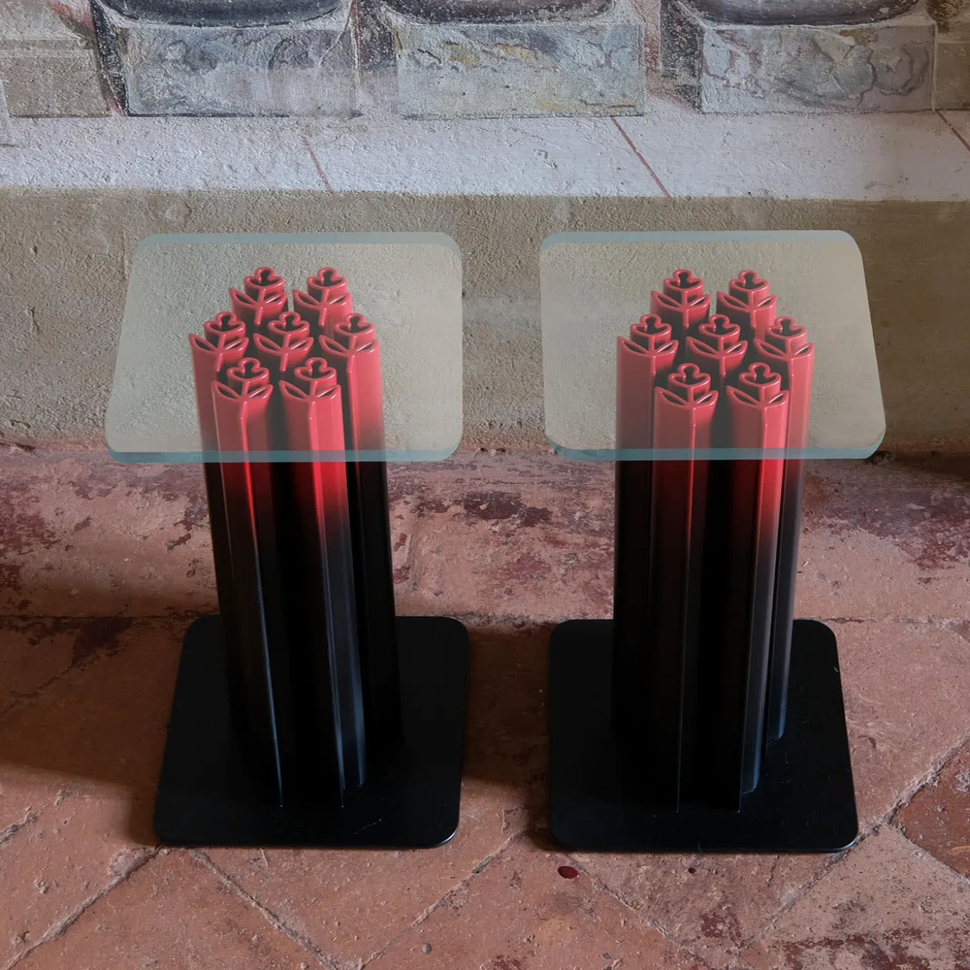 Jaipur Garden Metal And Glass Side Table