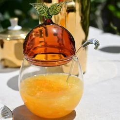 Jam Container with Leaf Detail