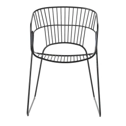 Japan Black Metal Outdoor Chair