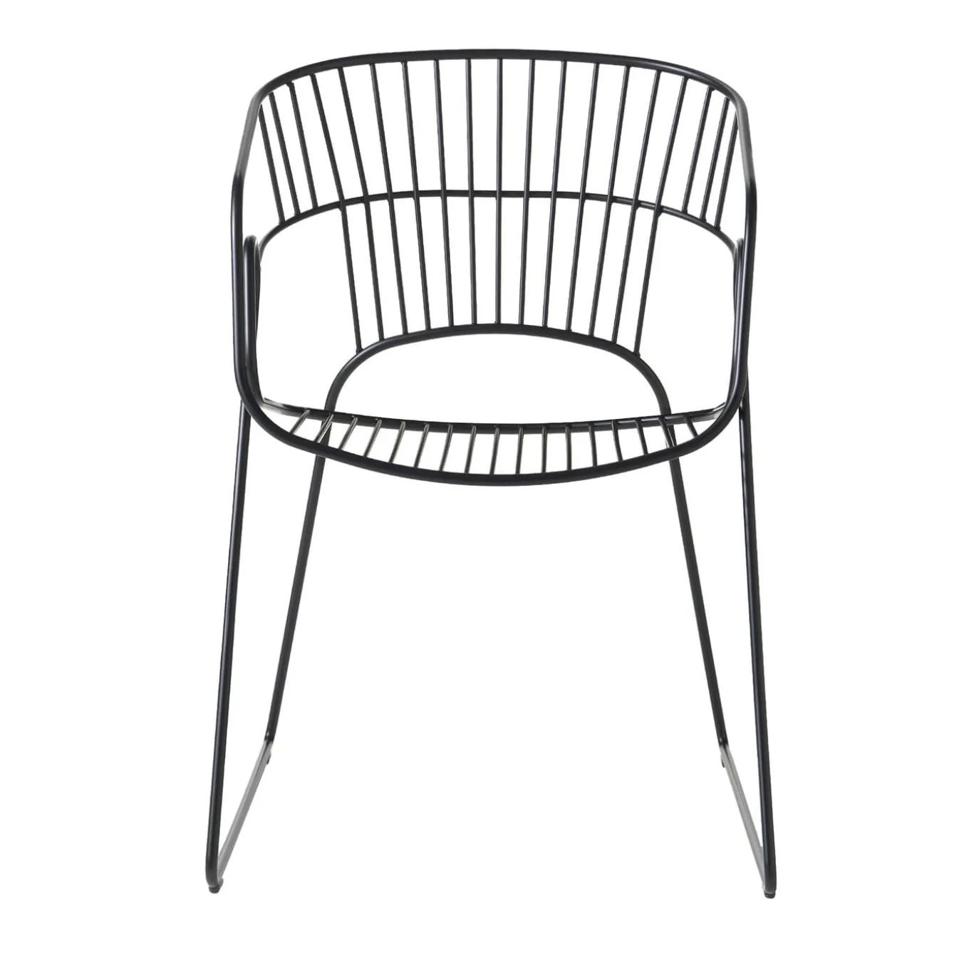 Japan Black Metal Outdoor Chair
