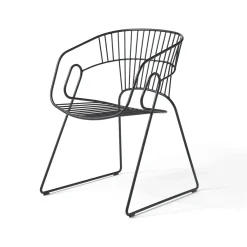 Japan Black Metal Outdoor Chair