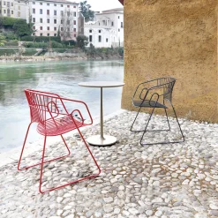 Japan Black Metal Outdoor Chair