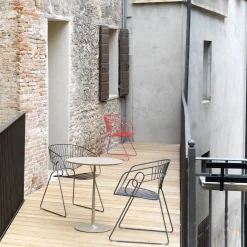 Japan Black Metal Outdoor Chair