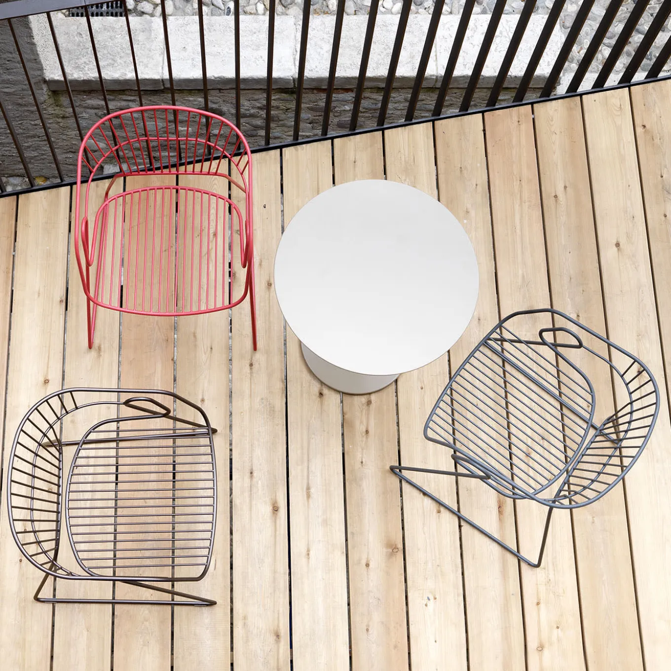 Japan Black Metal Outdoor Chair