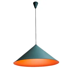 Jeena Minimal Lantern Green Orange Iron Pendant Light
