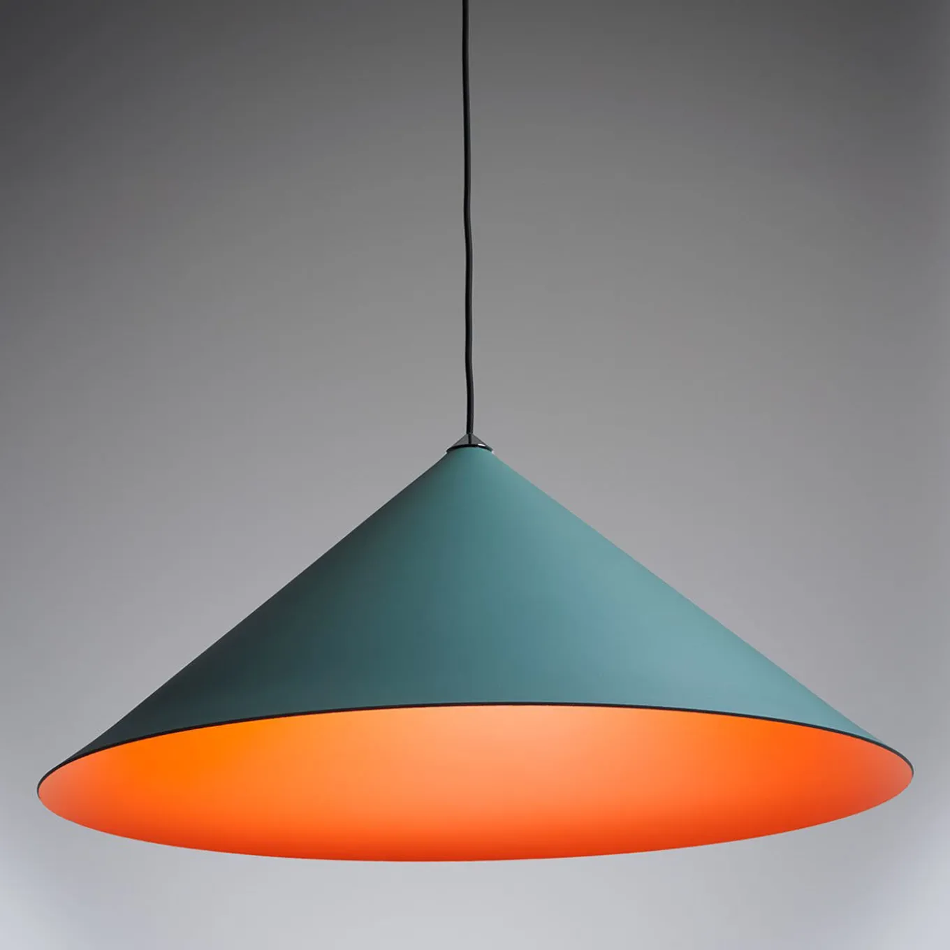 Jeena Minimal Lantern Green Orange Iron Pendant Light