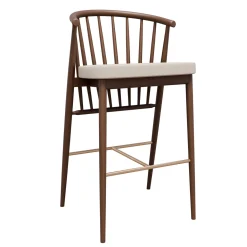 Jenny Ash Wood Upholstered Bar Stool