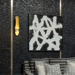 Jiro' Champagne Finish Wall Lamp by Pont Des Arts Paris