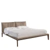 Join Taupe-Leather Double Bed by Giuseppe Bavuso