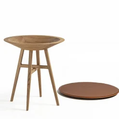 Joker Round Brown Accent Table