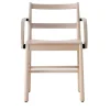 Julie Bleached Wood chair with armrests by Emilio Nanni