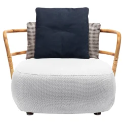 Jungle Large Low White Armchair by Massimo Castagna