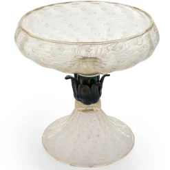 24K Golden & Black Footed Bowl