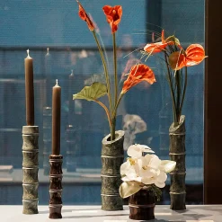 Kadomatsu Black Marquina Candleholder by Michele Chiossi