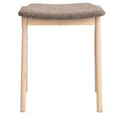 Kalea Low Stool in Ash with Upholstered Seat by Lorenz+Kaz #2