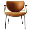 Kalida Brown Leather Lounge Chair