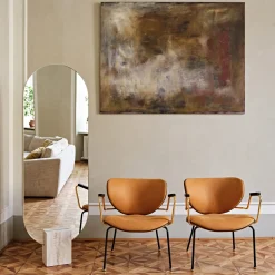 Kalida Brown Leather Lounge Chair