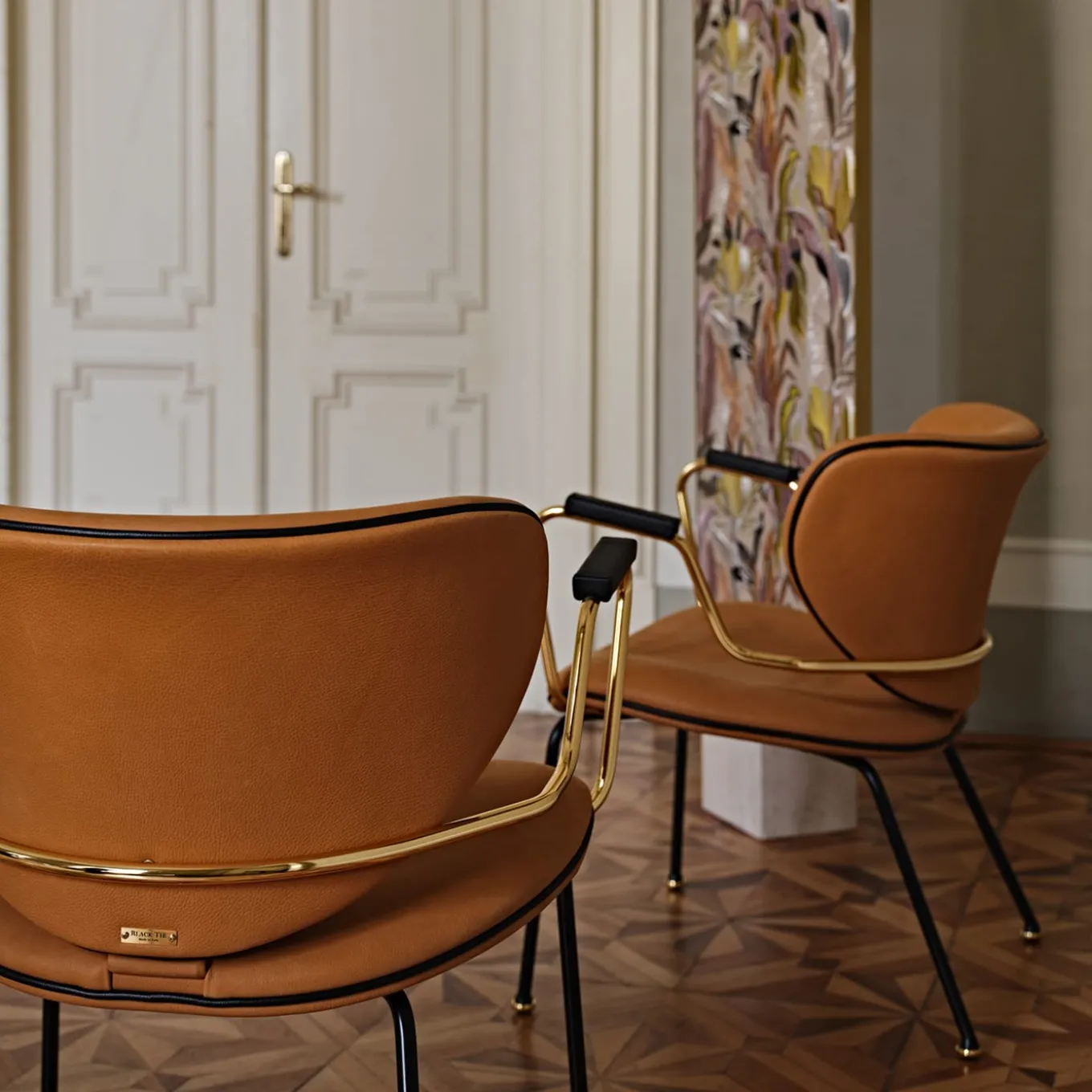 Kalida Brown Leather Lounge Chair