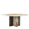 Kalos ED/50 604-180 Dining Table With Patagonia Marble Lazy Susan