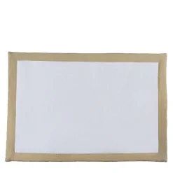 Kanapa Soft-Yellow & White Bath Rug