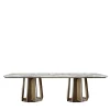 Kandinsky Gold Calacatta Marble Dining Table by Massimiliano Raggi