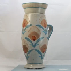 Karma Floral Ceramic Vase with Lid With Matte Finish