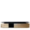 Kataï Golden Media Sideboard with Black Guinea Marble Top