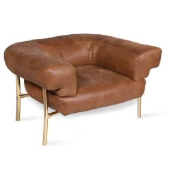 Katana Tobacco Armchair By Paolo Rizzato