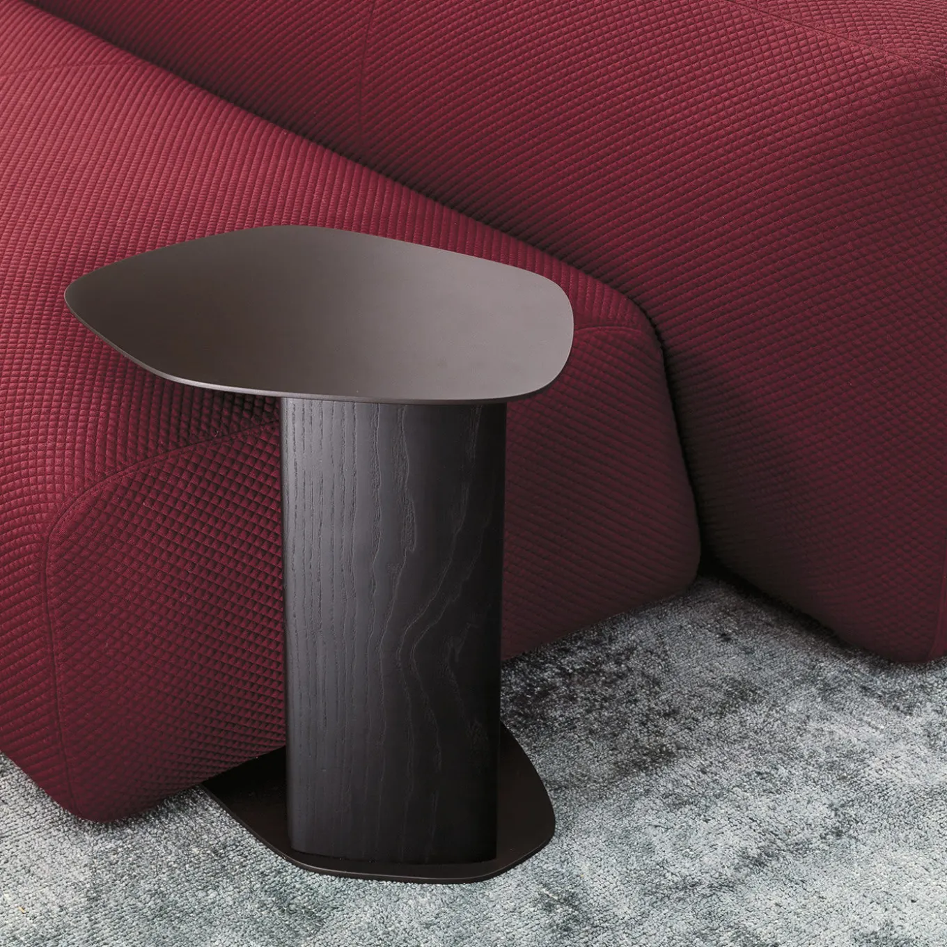 Keisho Modern Black Ash Wood Side Table for Living Room