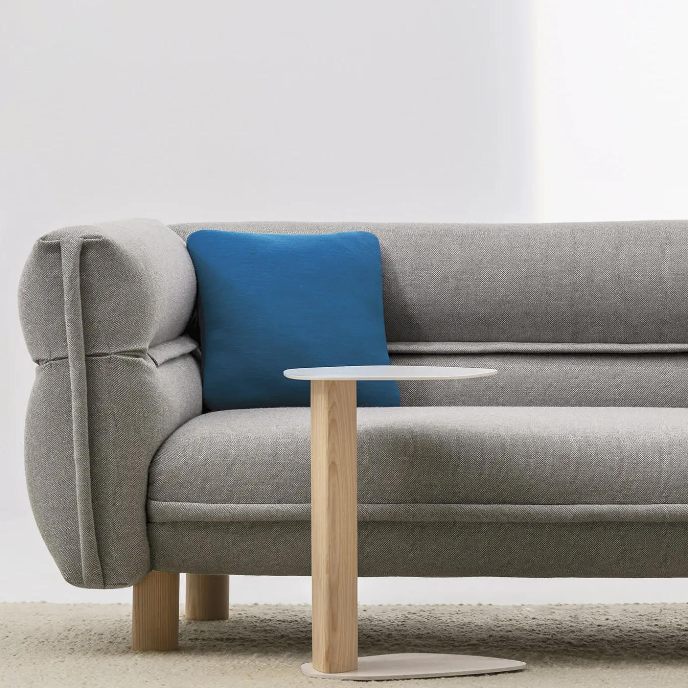 Keisho White and Natural Side Table