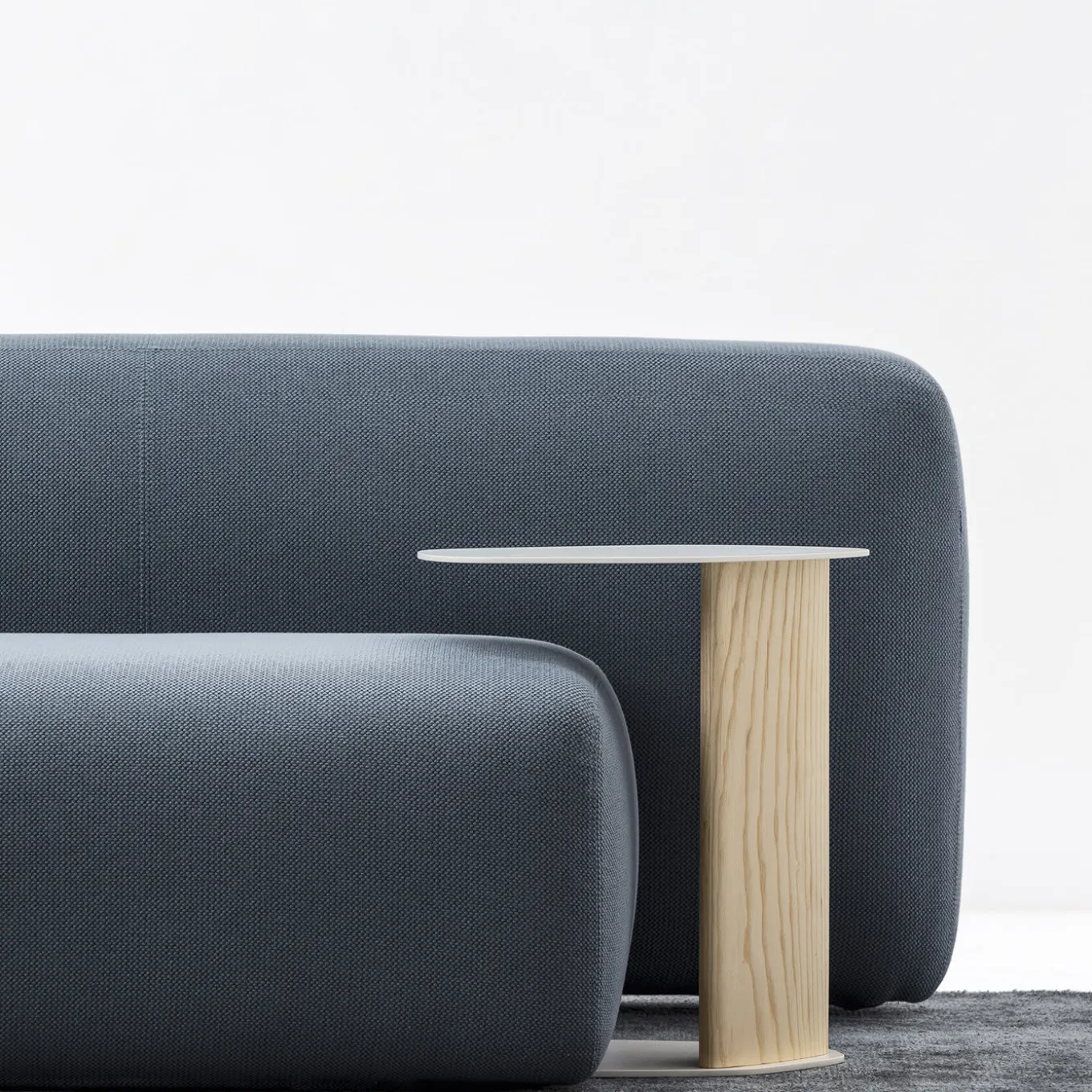 Keisho White and Natural Side Table