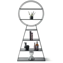 Key Black Metal Bookcase