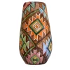Kilim Geometric-Style Polychrome Vase