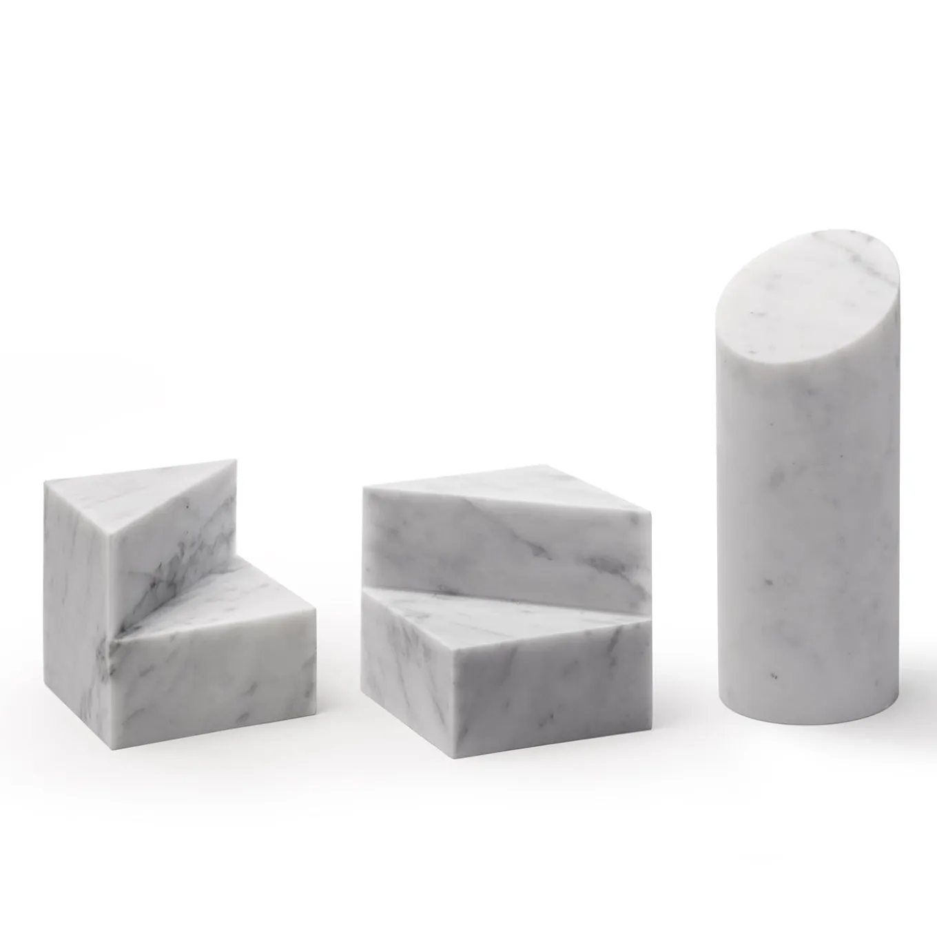 Kilos White Cylinder Bookend by Elisa Ossino