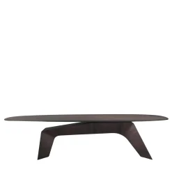 Kintai dark brown veneered wood dining table