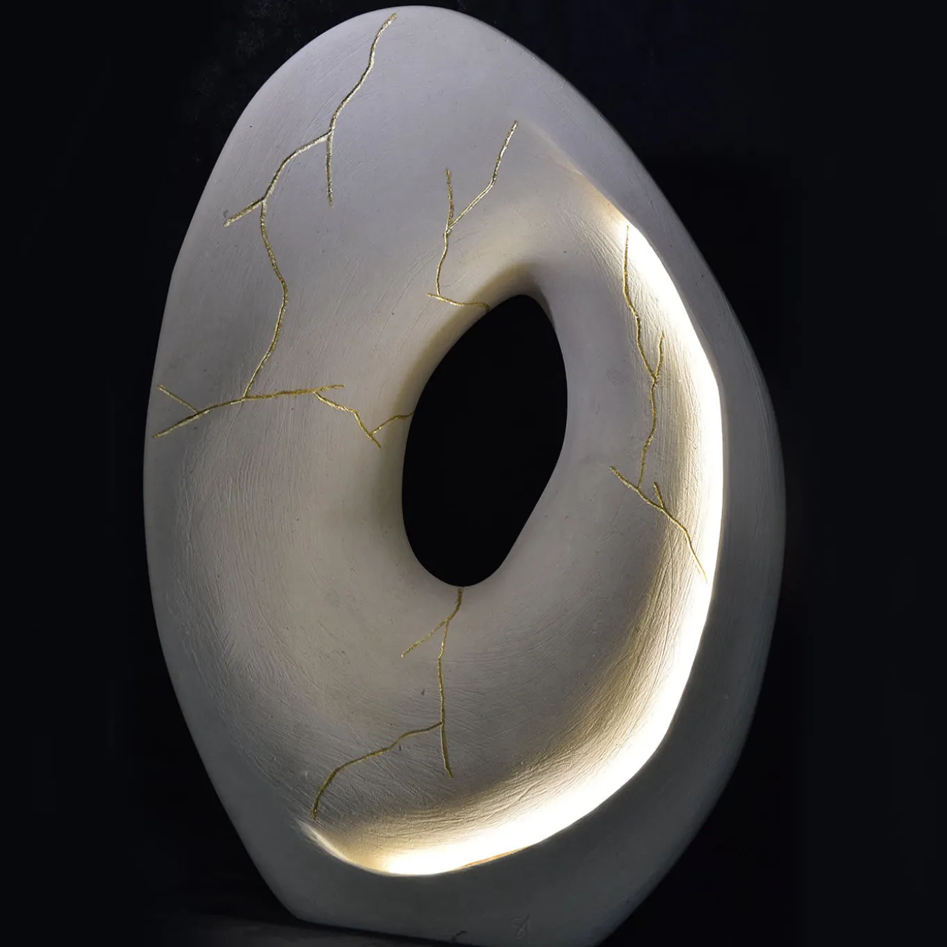 Kintsugi Lecce Stone Sculpture Lamp #1
