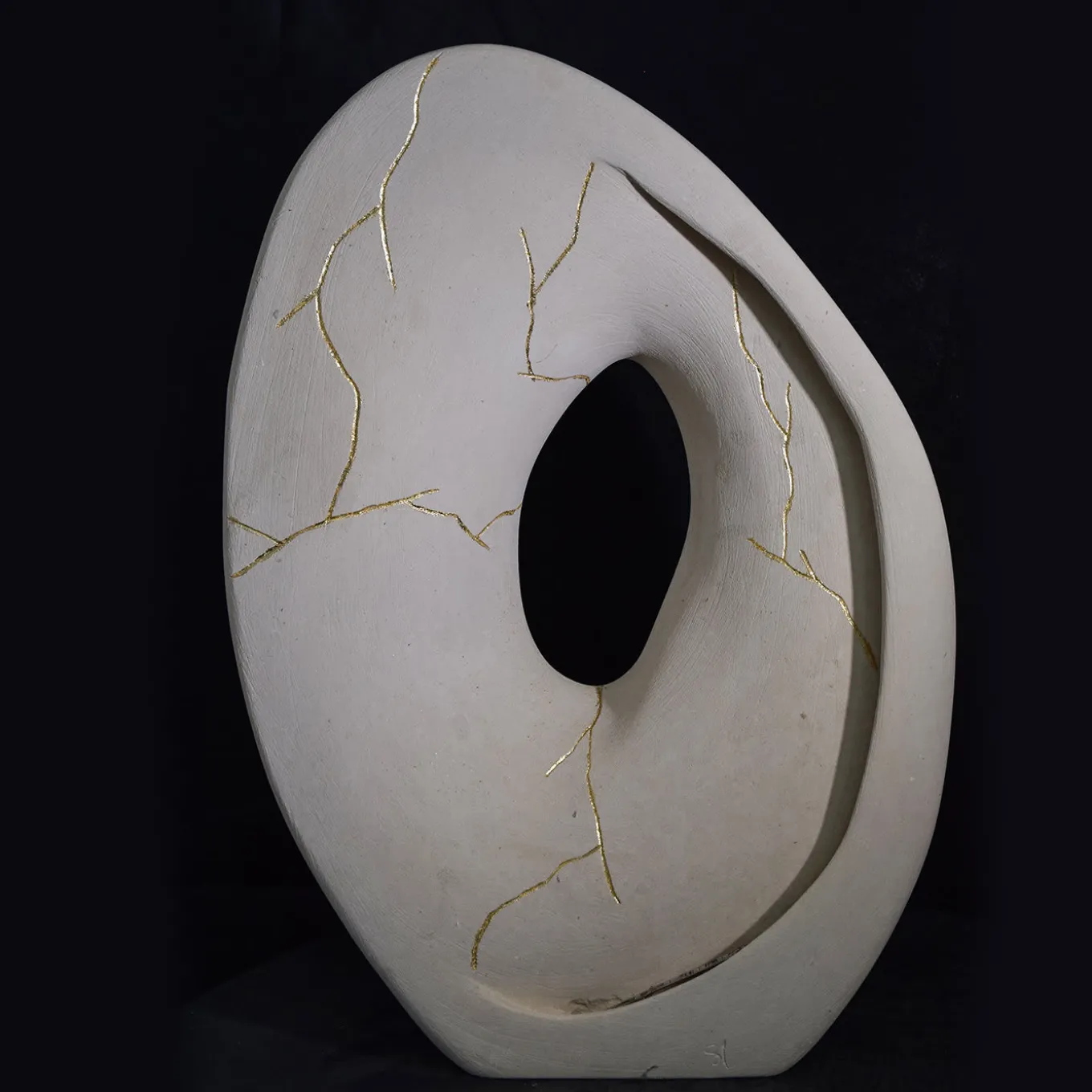 Kintsugi Lecce Stone Sculpture Lamp #1