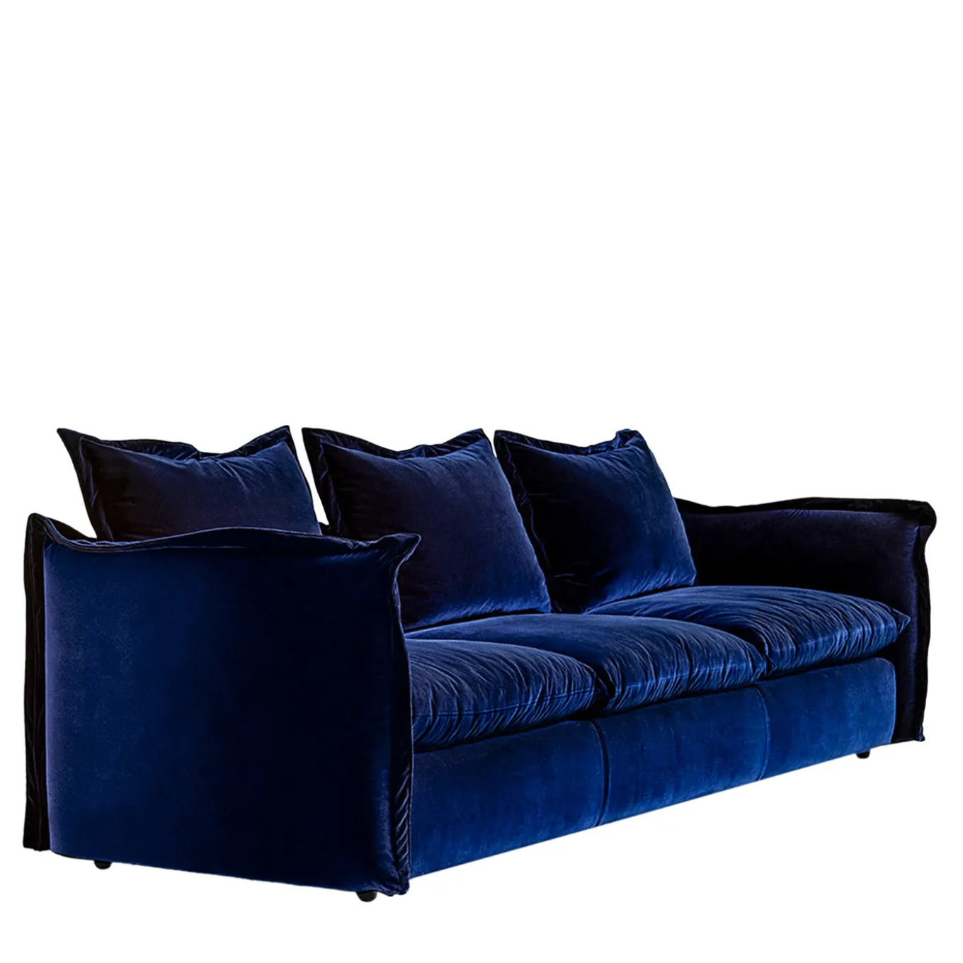 Knit Midnight-Blue Sofa by Enrico Cesana