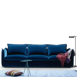Knit Midnight-Blue Sofa by Enrico Cesana