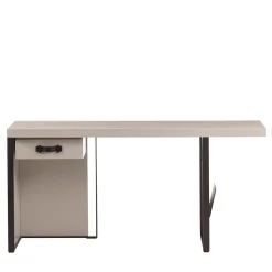 Kobe matte cream lacquered finish 1-Drawer Desk