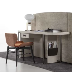 Kobe matte cream lacquered finish 1-Drawer Desk