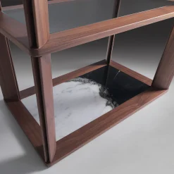 Kong Ecuba 4-Shelf Walnut Etagère