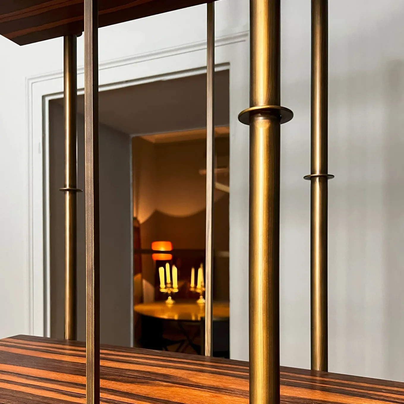 Kowloon Metal and Ebony Bookshelf