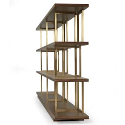 Kris Walnut and Brass Bookcase