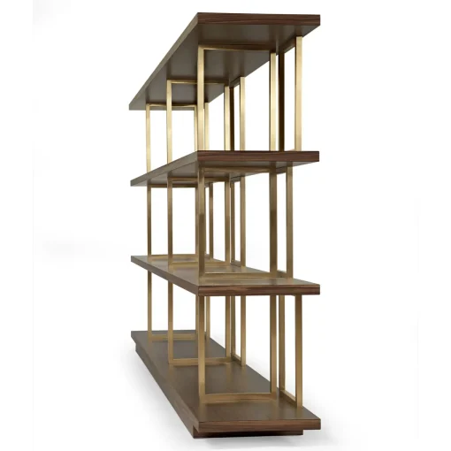 Kris Walnut and Brass Bookcase
