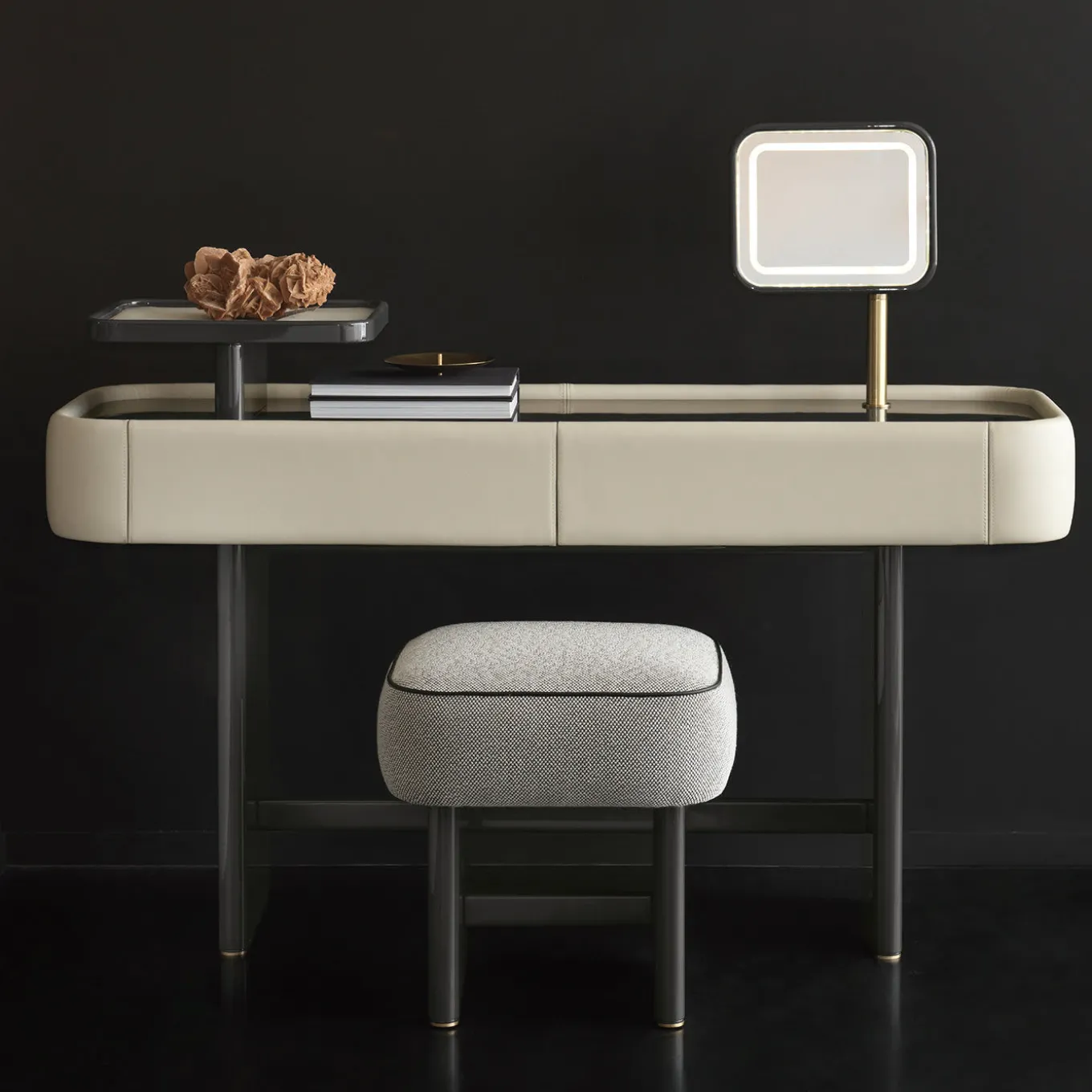 Kruger Gray Pouf by Dainellistudio