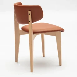 Ksenia Brown Leather Chair by Massimo Iosa Ghini